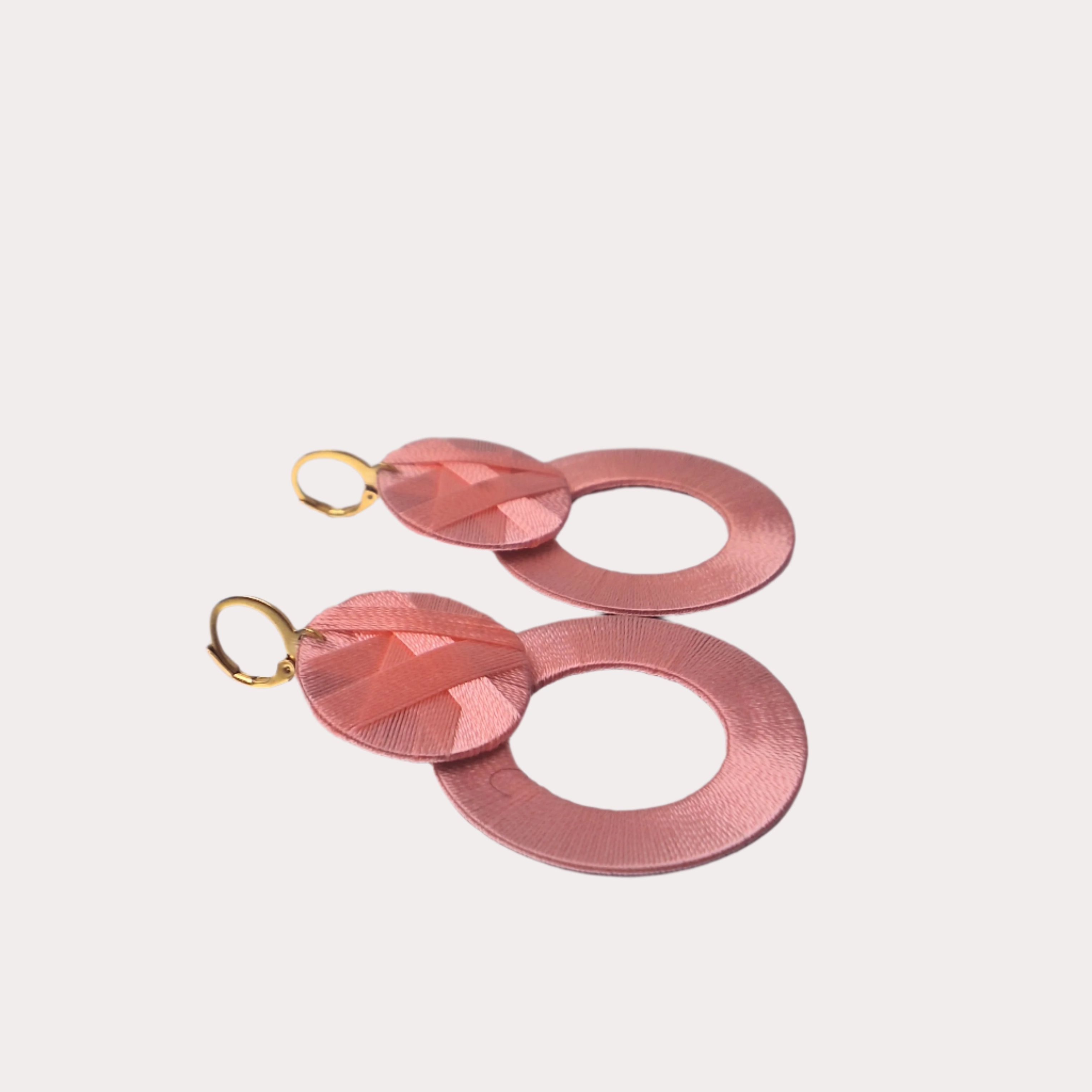 double circle thread Hoop earrings