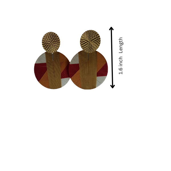 Dangle circle thread earrings