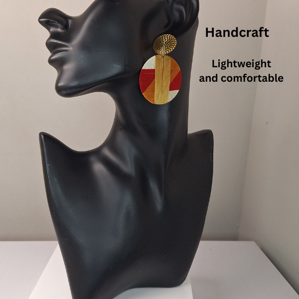 Dangle circle thread earrings