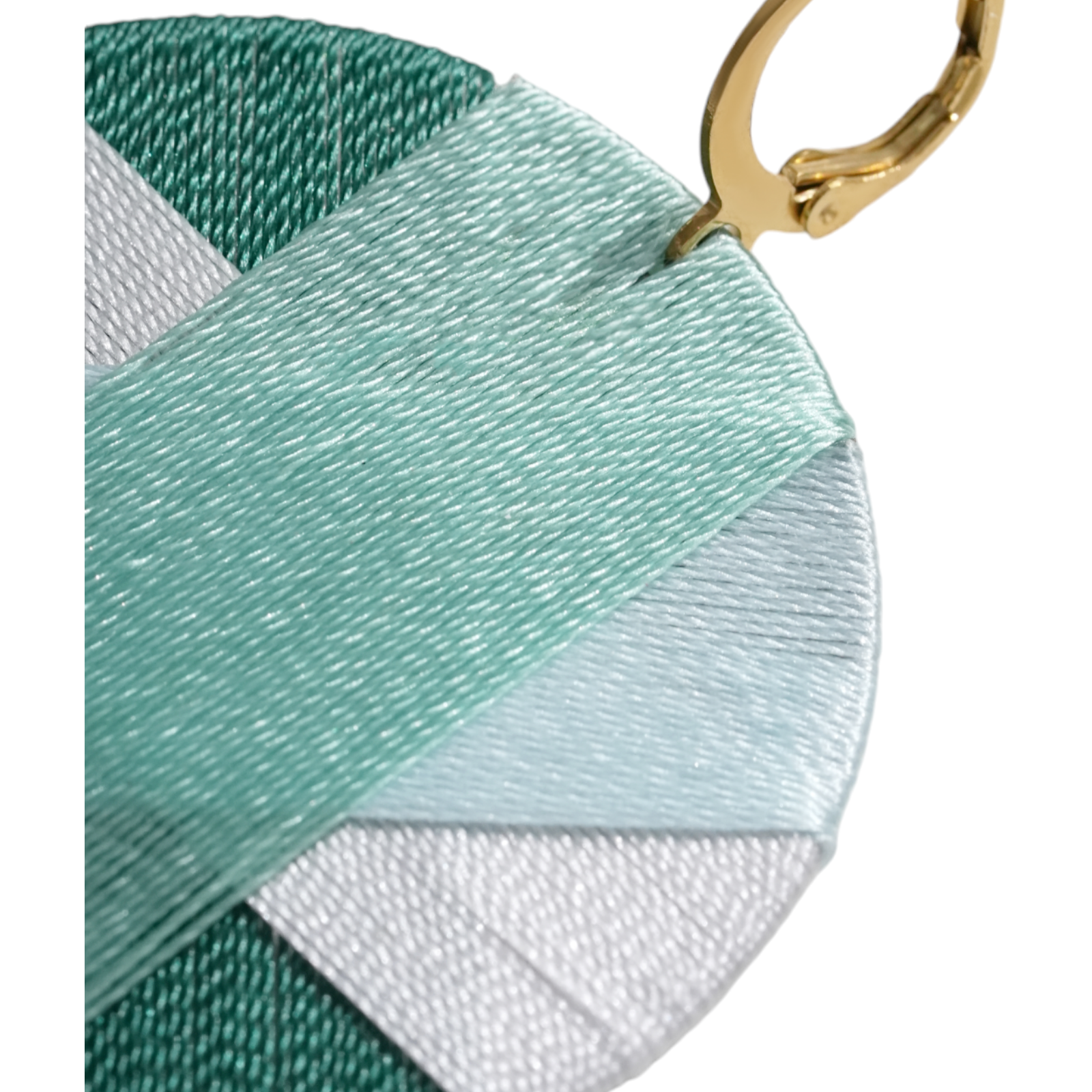 Hoop circle Thread drop earrings