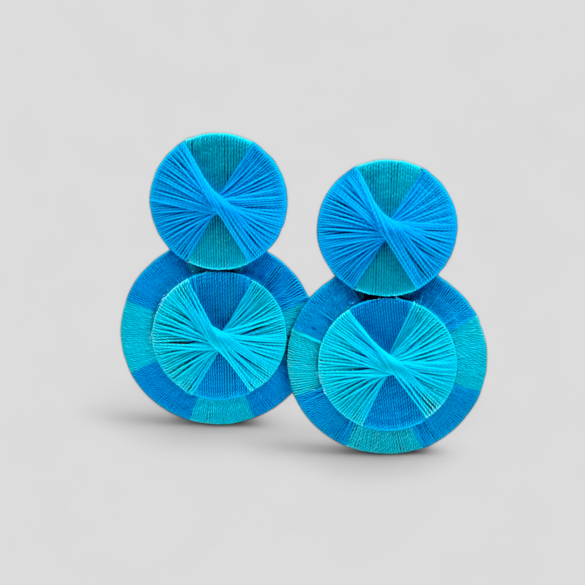 Dangle Thread Earrings geometric circle
