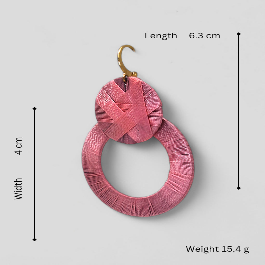 double circle thread Hoop earrings